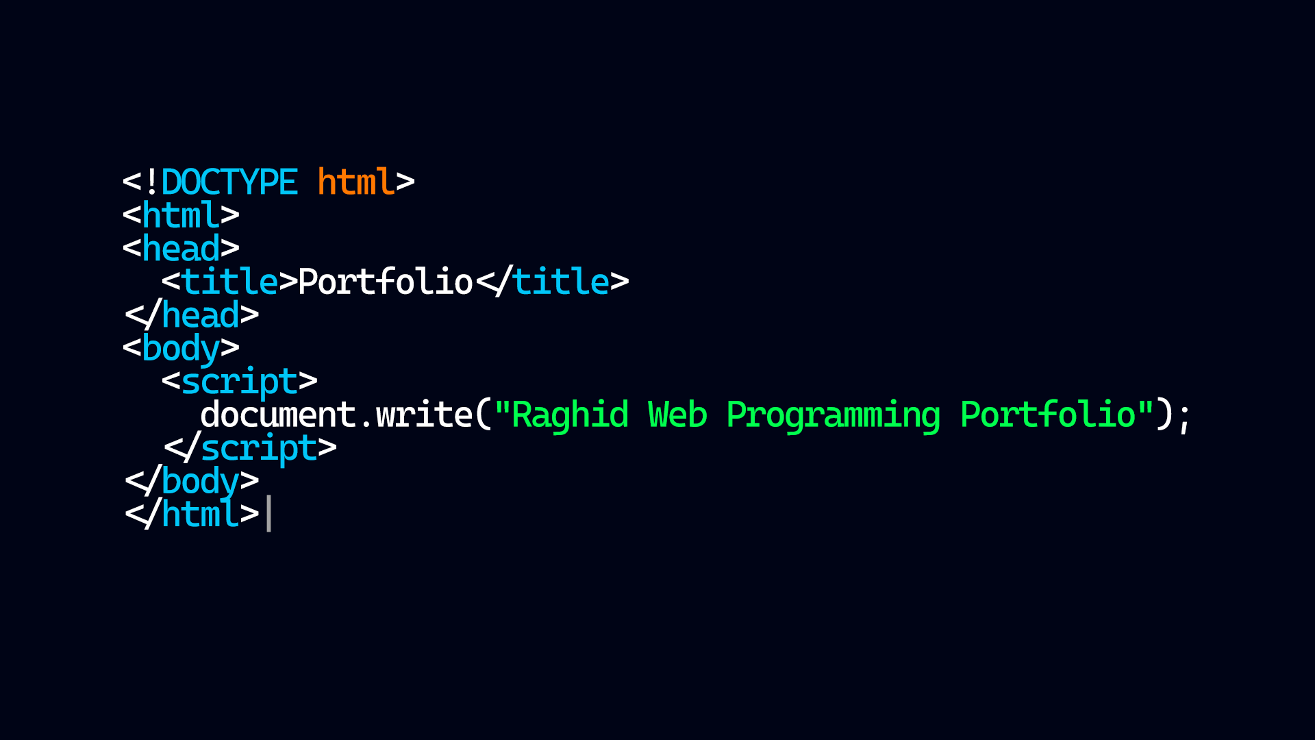 Web Programming